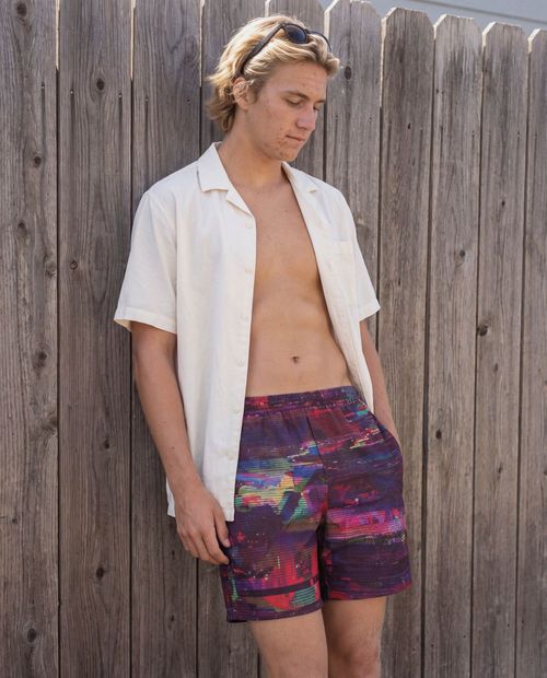 Fiery Red Haze Men's Swim Trunks Men's Swim Trunks — Lolekai