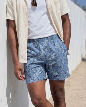 Blue Aura Sway Men's Swim Trunks Men's Swim Trunks — Lolekai