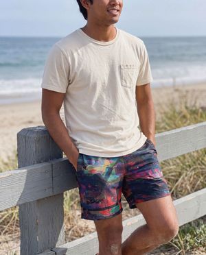 Alexandrite Haze men's swim trunks