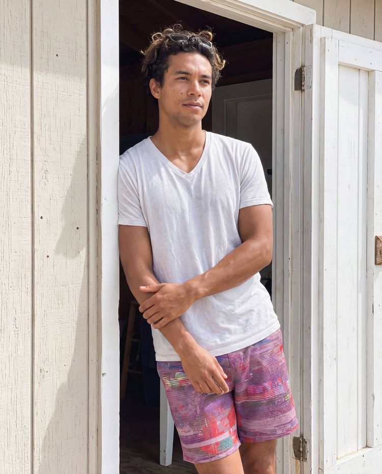 Men's Millennial Pink Haze Swim Trunks