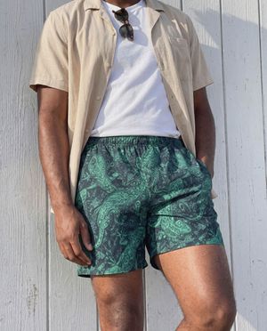 Turquoise Sway Men's Swim Trunks Men's Swim Trunks — Lolekai