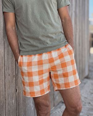 Citrus Orange Vista Men's Swim Trunks Men's Swim Trunks — Lolekai