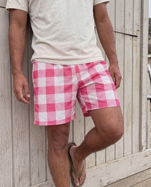 Hot Pink Vista Men's Swim Trunks Men's Swim Trunks — Lolekai