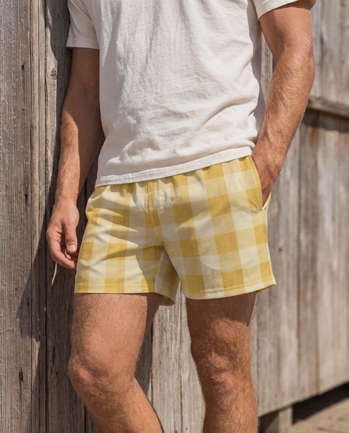 Lemon Yellow Haven Men's Swim Trunks Men's Swim Trunks — Lolekai
