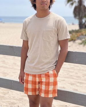 Citrus Orange Haven Men's Swim Trunks Men's Swim Trunks — Lolekai