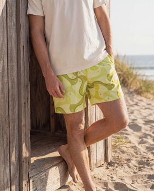 Runway Chartreuse Zahara men's swim trunks