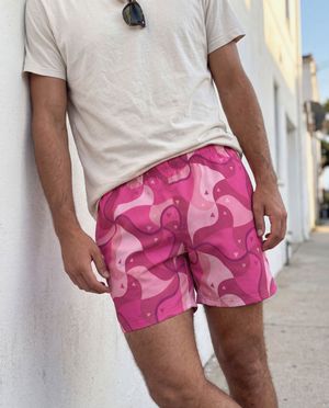 Electric Fuchsia Zahara men's swim trunks