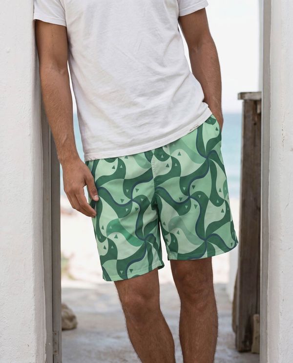 Men's Runway Emerald Zahara Swim Trunks
