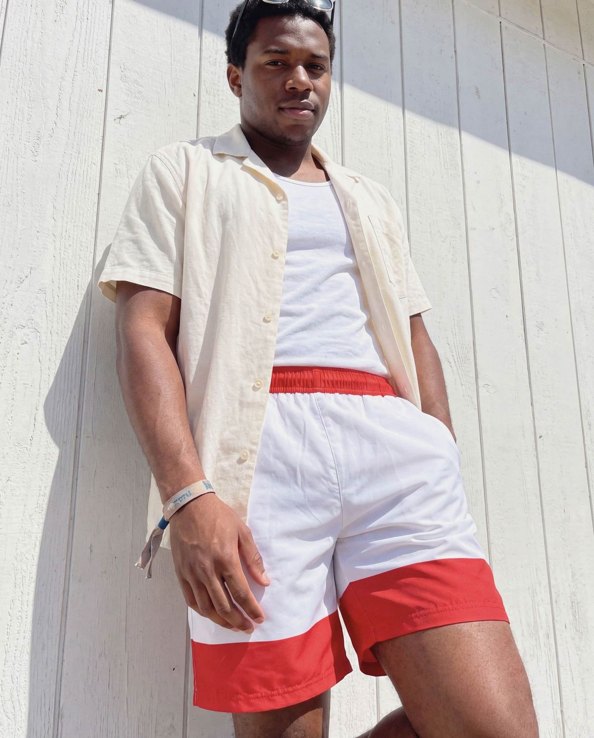 Fiery Red Pampa Men's Swim Trunks Men's Swim Trunks — Lolekai