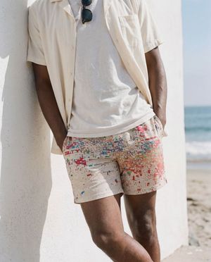 Angora Pixelate Men's Swim Trunks Men's Swim Trunks — Lolekai