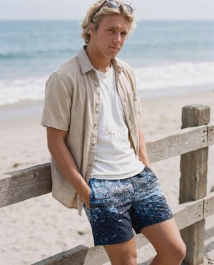 Marina Pixelate men's swim trunks