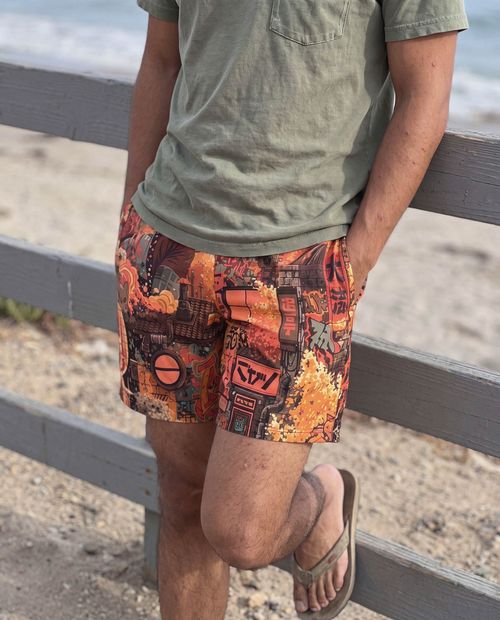 Muskmelon Bakeneko Men's Swim Trunks Men's Swim Trunks — Lolekai