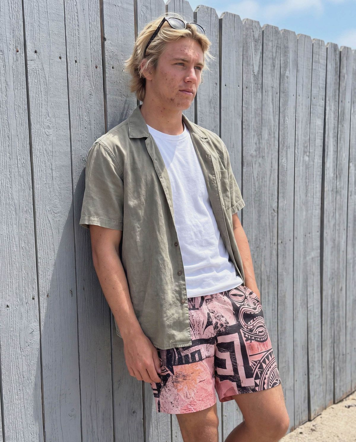 Millennial Pink Kanaloa Men's Swim Trunks Men's Swim Trunks — Lolekai