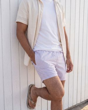 Dove Lilac men's swim trunks