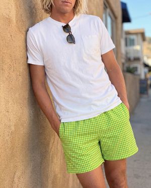 Lime Rickey men's swim trunks