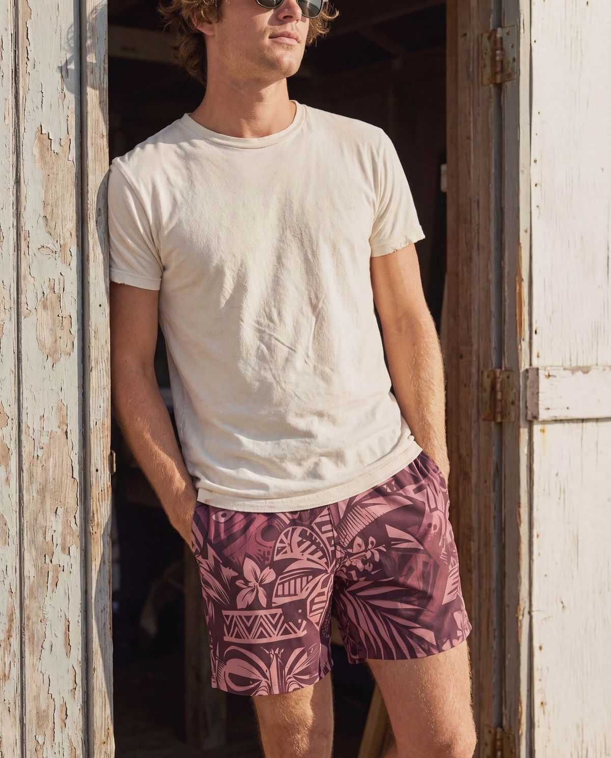 Amaranth Lani Lehua Men's Swim Trunks Men's Swim Trunks — Lolekai