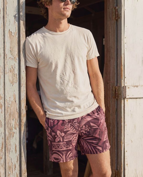 Men's Swim Trunks in Amaranth Lani Lehua