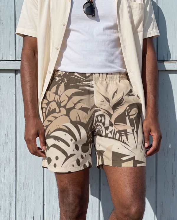 Men's Swim Trunks in Angora Makani Poni