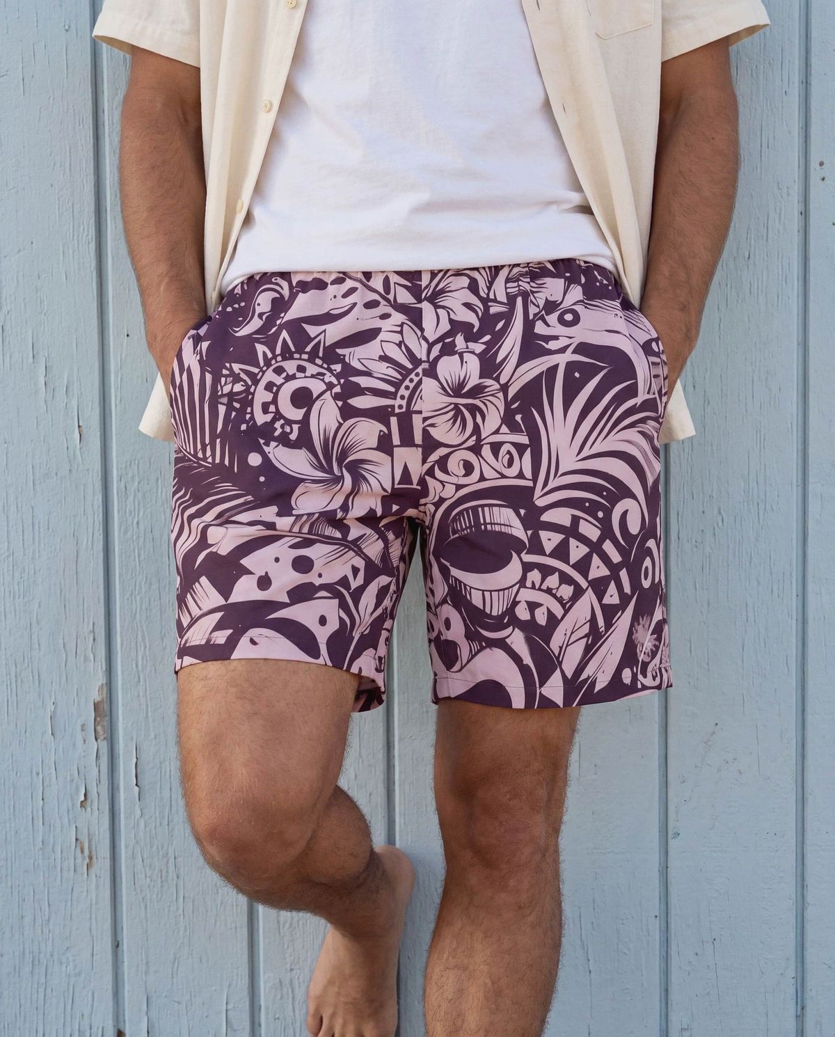 Burnished Lilac Honua Lehua Men's Swim Trunks Men's Swim Trunks — Lolekai