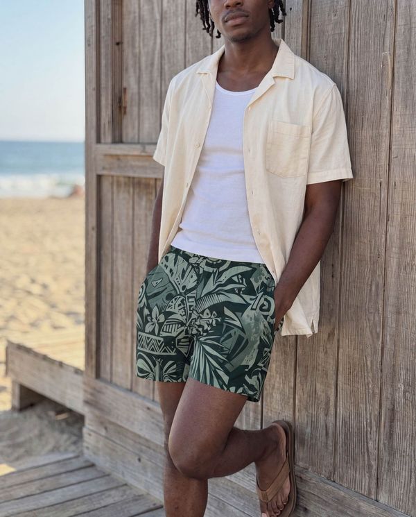 Men's Swim Trunks in Jelly Mint Lani Uli