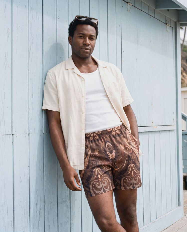 Men's Coffee Bean Ghazal Swim Trunks