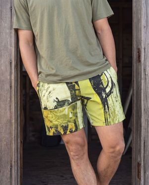 Lime Savannah Men's Swim Trunks bikini — Lolekai