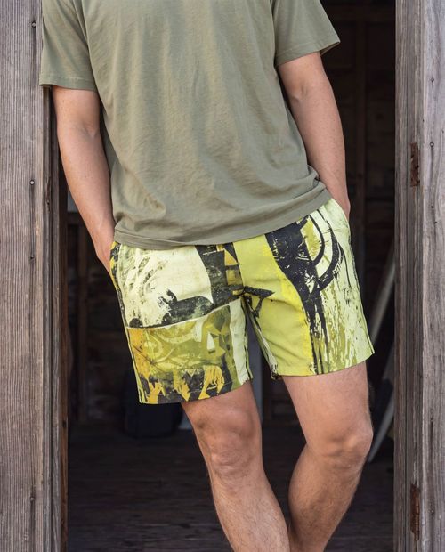 Lime Savannah Men's Swim Trunks Men's Swim Trunks — Lolekai