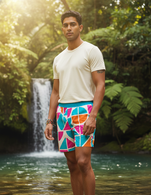 Kaleidoscope men's swim trunks