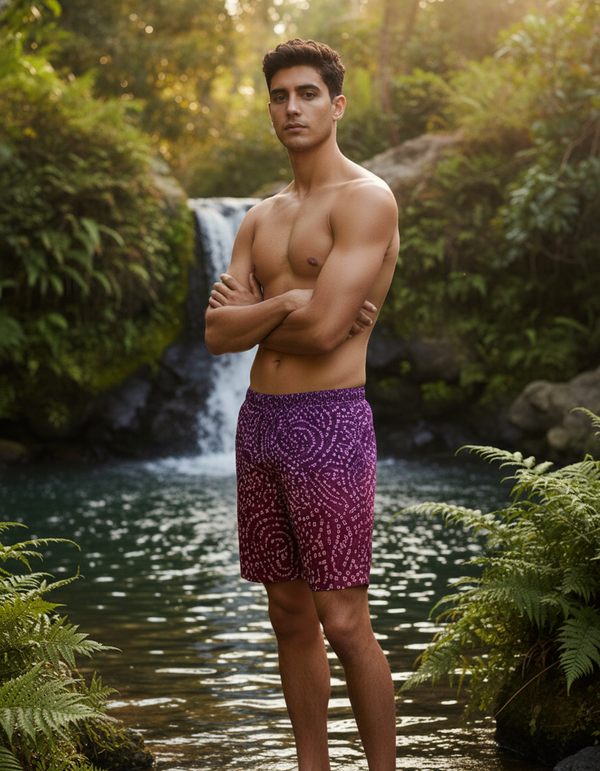 Men's Swim Trunks in Gulab