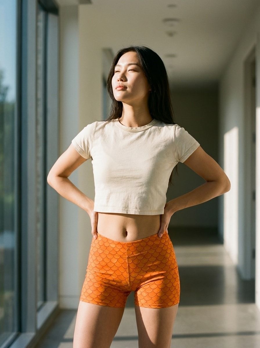Citrus Orange Abyss Short Shorts Short Shorts — Lolekai