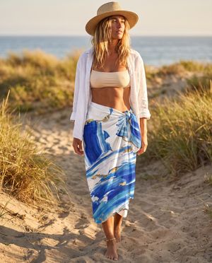Cobalt Sweep long sarongs