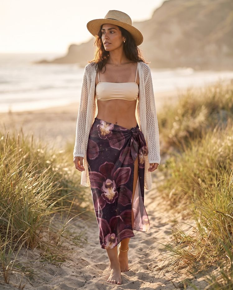 Orchid Noir long sarongs