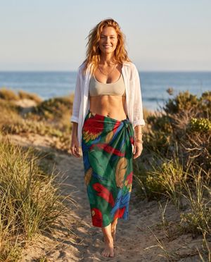 Parrot Feather long sarongs