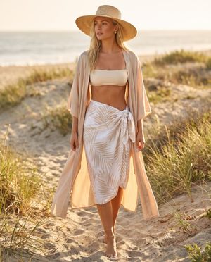 Alabaster Palm short sarongs
