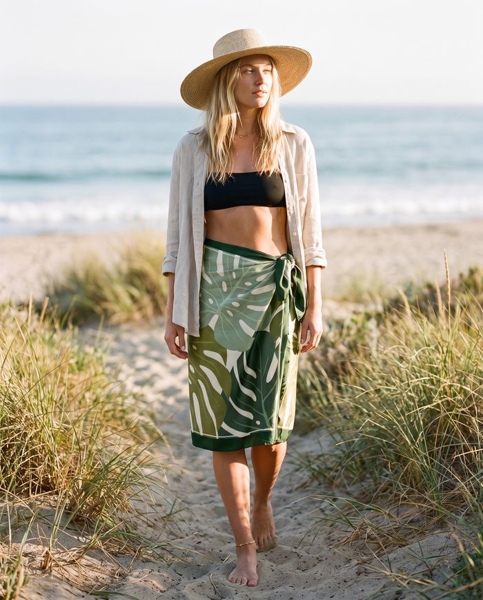 Sarong — Foulard Monstera Half Sarong