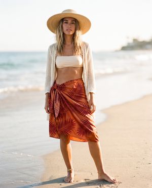 Sunset Ombre Palms short sarongs