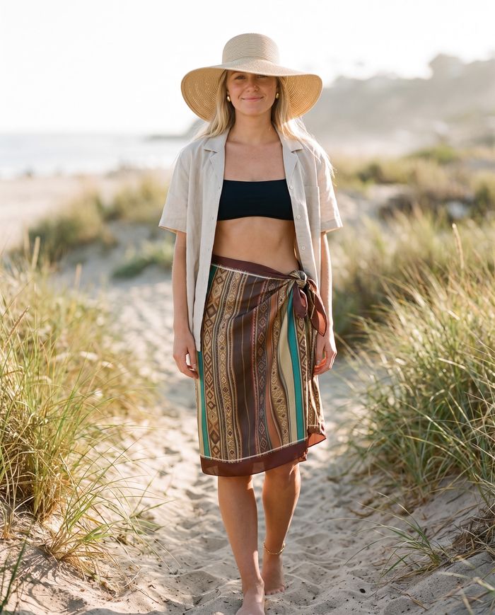 Sarong — Tierra Border Half Sarong