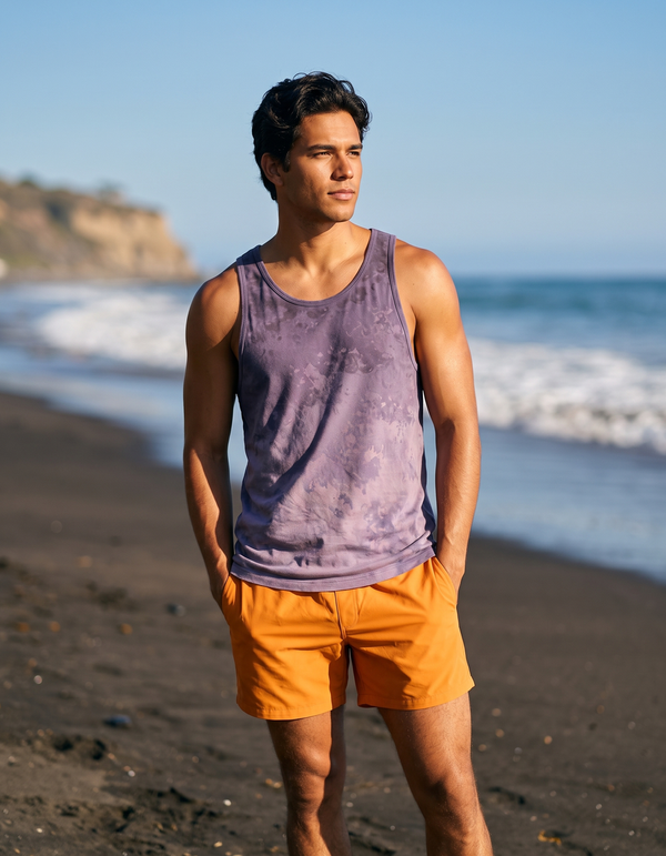 Tank Top + Swim Trunks