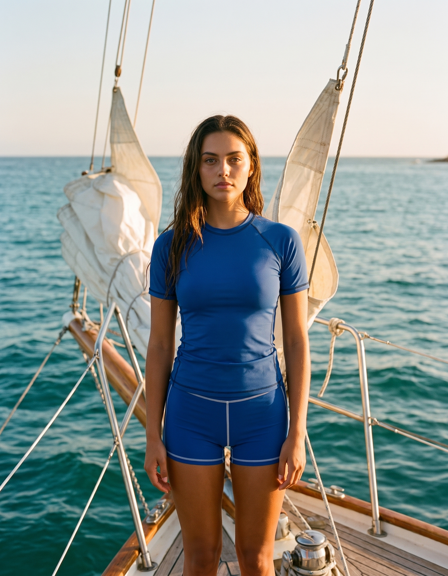Short Sleeve Rashguard + Swim Shorts