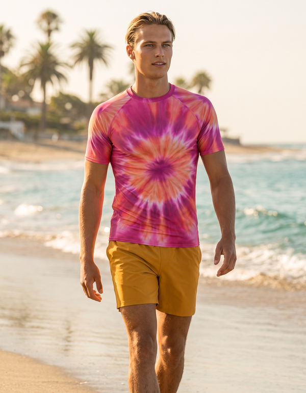 Short Sleeve Rashguard + Swim Trunks