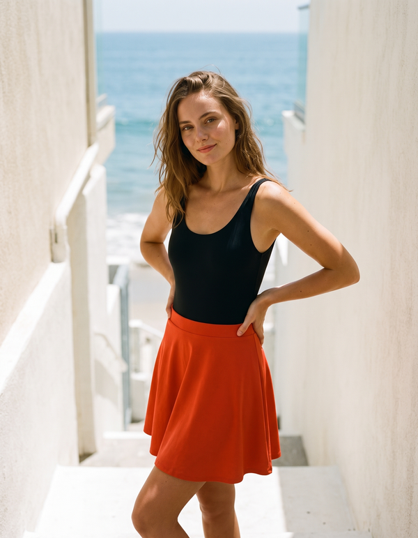 One-Piece + Swim Skirt