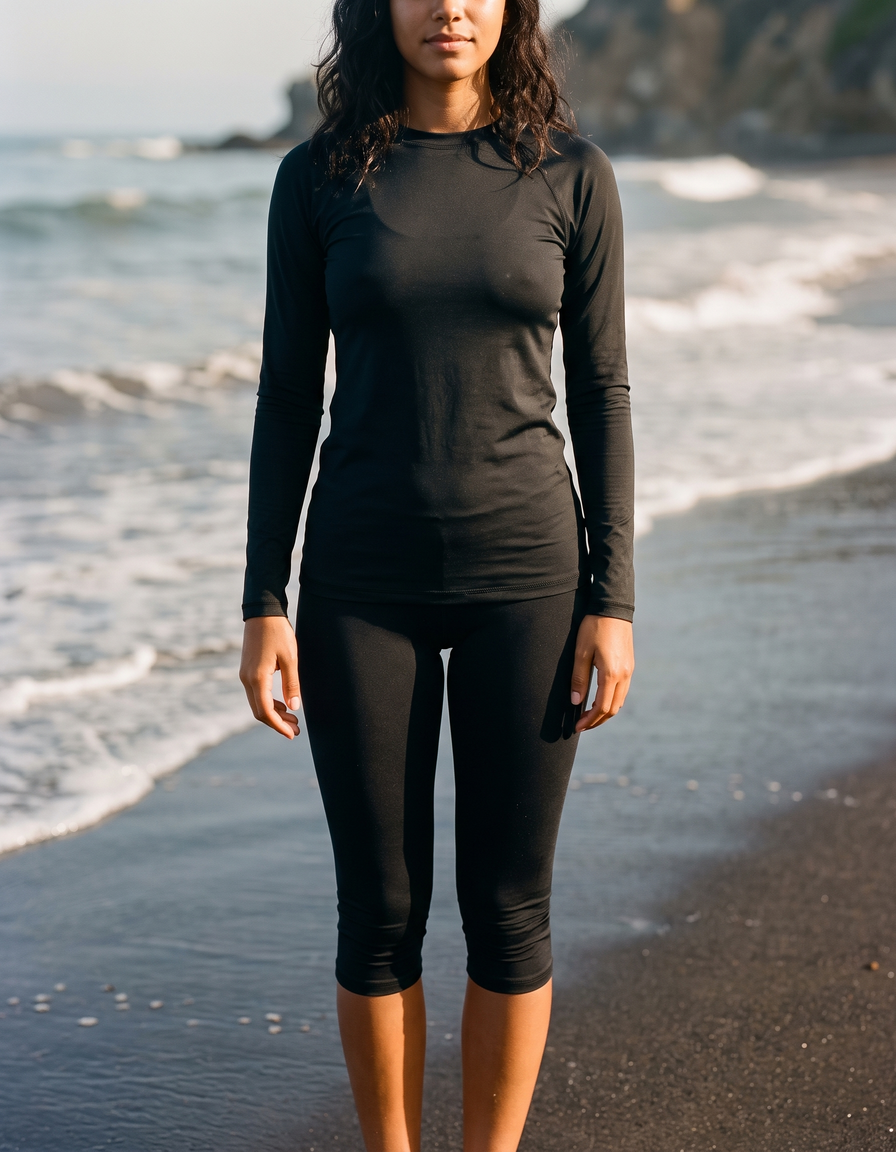 Rashguard + Swim Capri Leggings