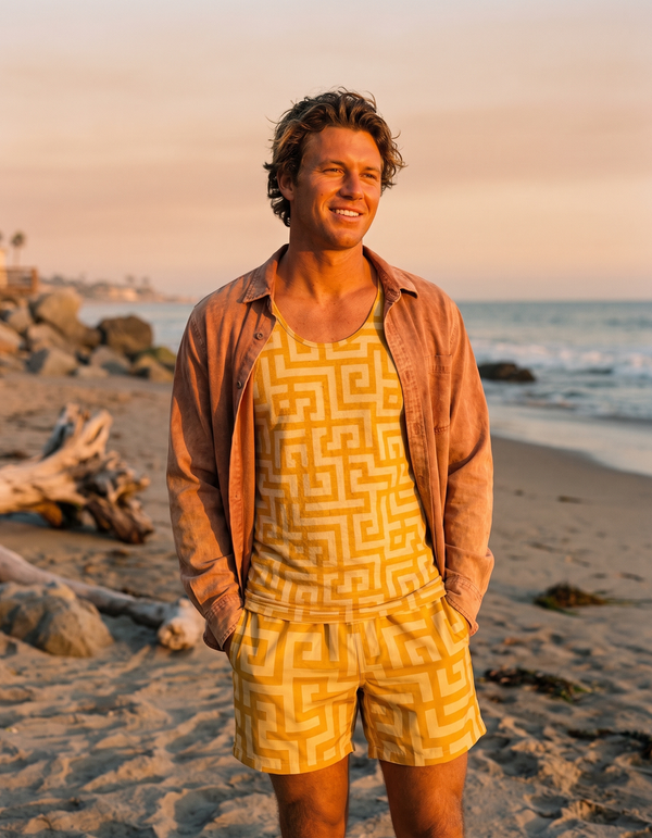 Tank Top + Swim Trunks