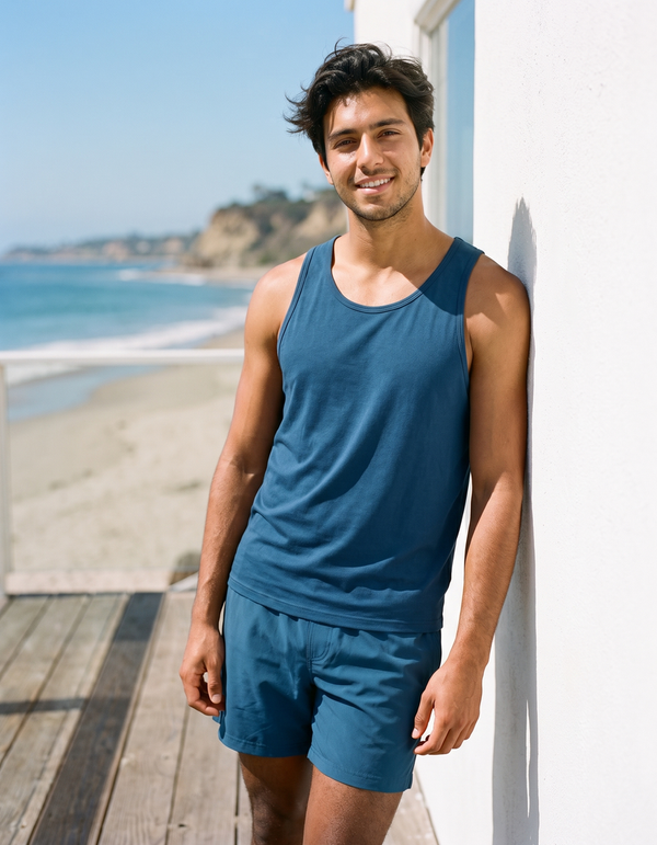 Tank Top + Swim Trunks