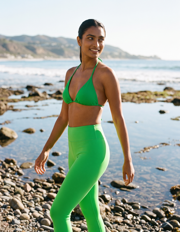 Bikini Top + Swim Capri Leggings
