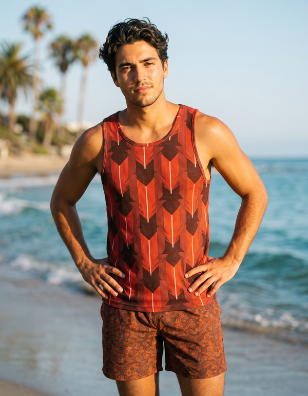 Tank Top + Swim Trunks