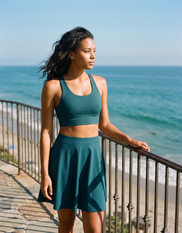 Swim Sports Bra + Swim Skirt