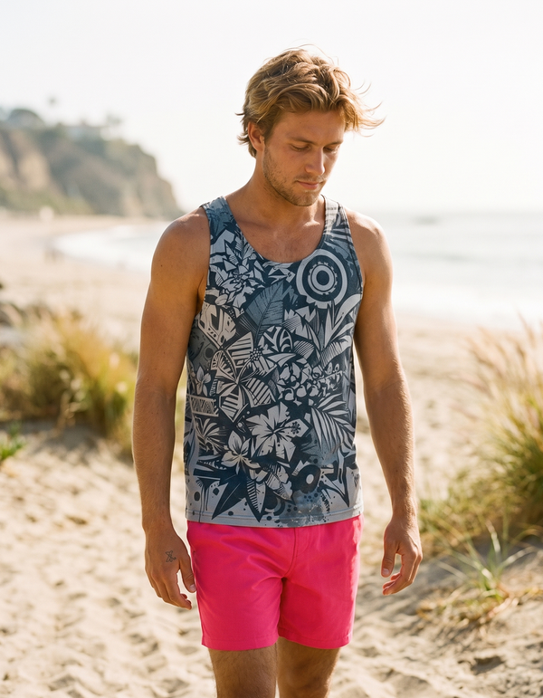 Tank Top + Swim Trunks