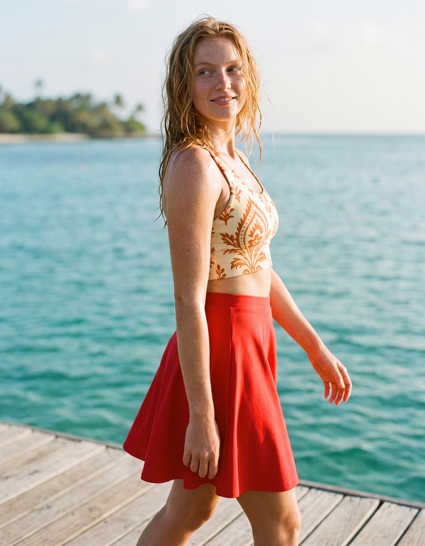 Swim Sports Bra + Swim Skirt