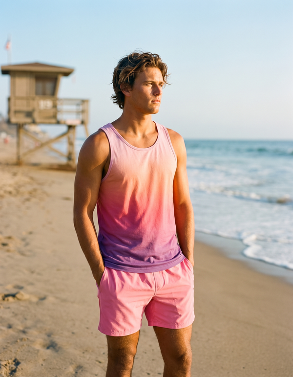Tank Top + Swim Trunks